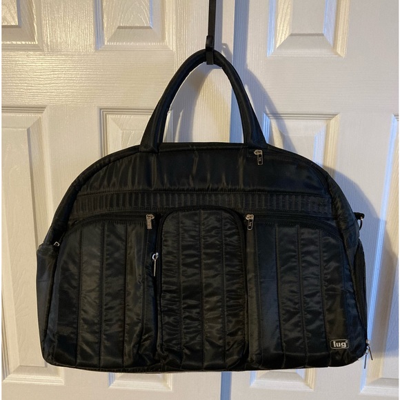 Lug Black Oversized Quilted Front Airbus Travel Bag